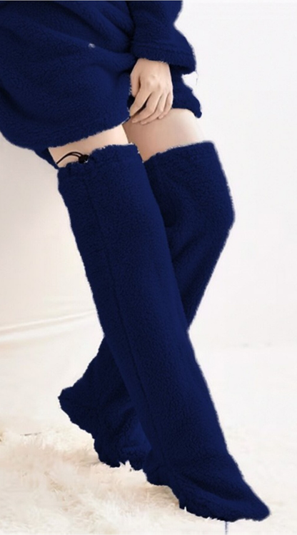 Welsoft Peluş Diz Üstü Ev Çorabı – Yumuşak, Sıcak ve Rahat