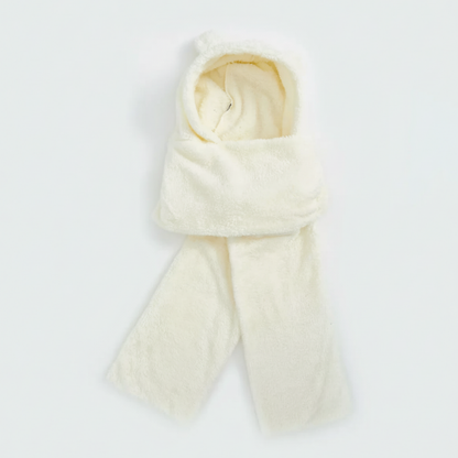 Kapşonlu Peluş Welsoft Bere & Atkı – Rüzgar Geçirmez, Kulaklı Polar Şapka & Boyunluk