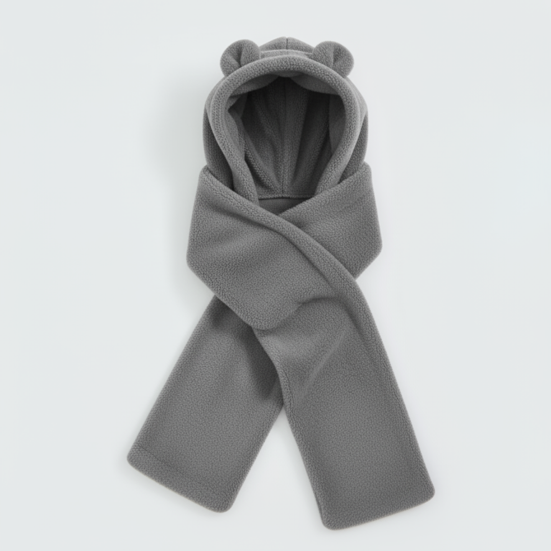 Kapşonlu Peluş Welsoft Bere & Atkı – Rüzgar Geçirmez, Kulaklı Polar Şapka & Boyunluk