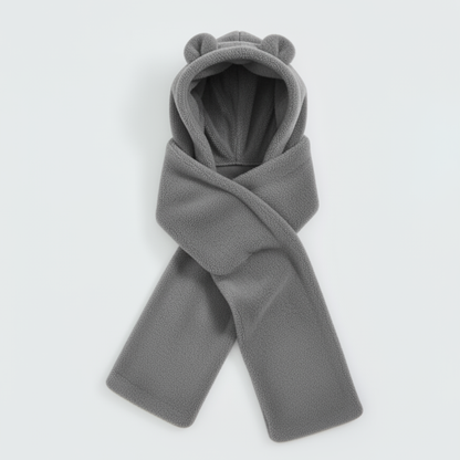 Kapşonlu Peluş Welsoft Bere & Atkı – Rüzgar Geçirmez, Kulaklı Polar Şapka & Boyunluk