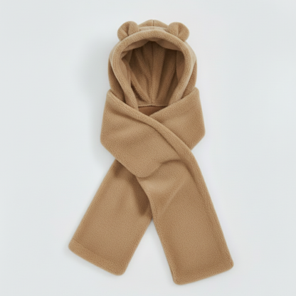 Kapşonlu Peluş Welsoft Bere & Atkı – Rüzgar Geçirmez, Kulaklı Polar Şapka & Boyunluk