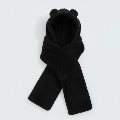 Kapşonlu Peluş Welsoft Bere & Atkı – Rüzgar Geçirmez, Kulaklı Polar Şapka & Boyunluk